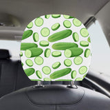 cucumber whole slices pattern Car Headrest Cover