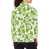 Hop design pattern Women's Long Sleeve Polo Shirt
