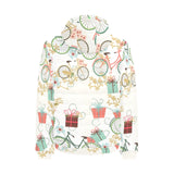 Bicycle Pattern Print Design 05 Men's Padded Hooded Jacket