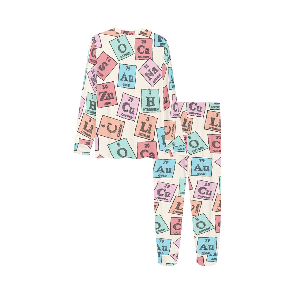 Chemistry Periodic Table Pattern Print Design 02 Kids' Boys' Girls' All Over Print Pajama Set