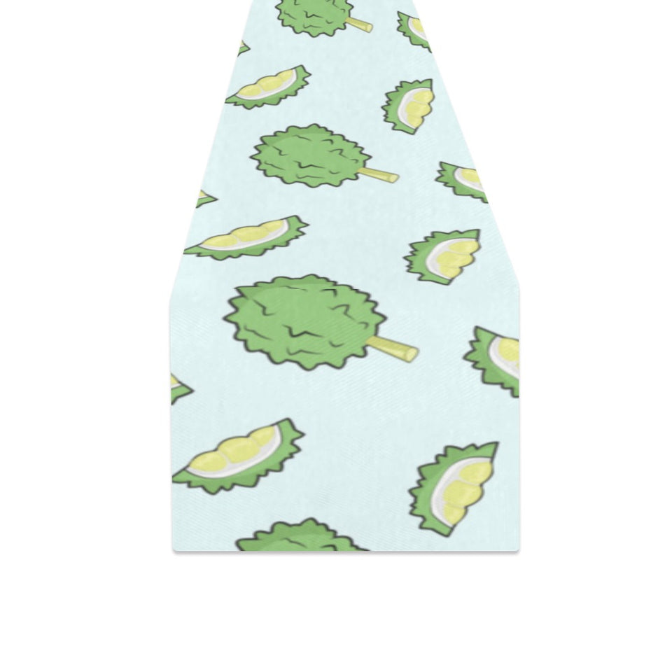 Durian pattern blue background Table Runner
