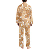 Various cookie pattern Men's Long Pajama Set