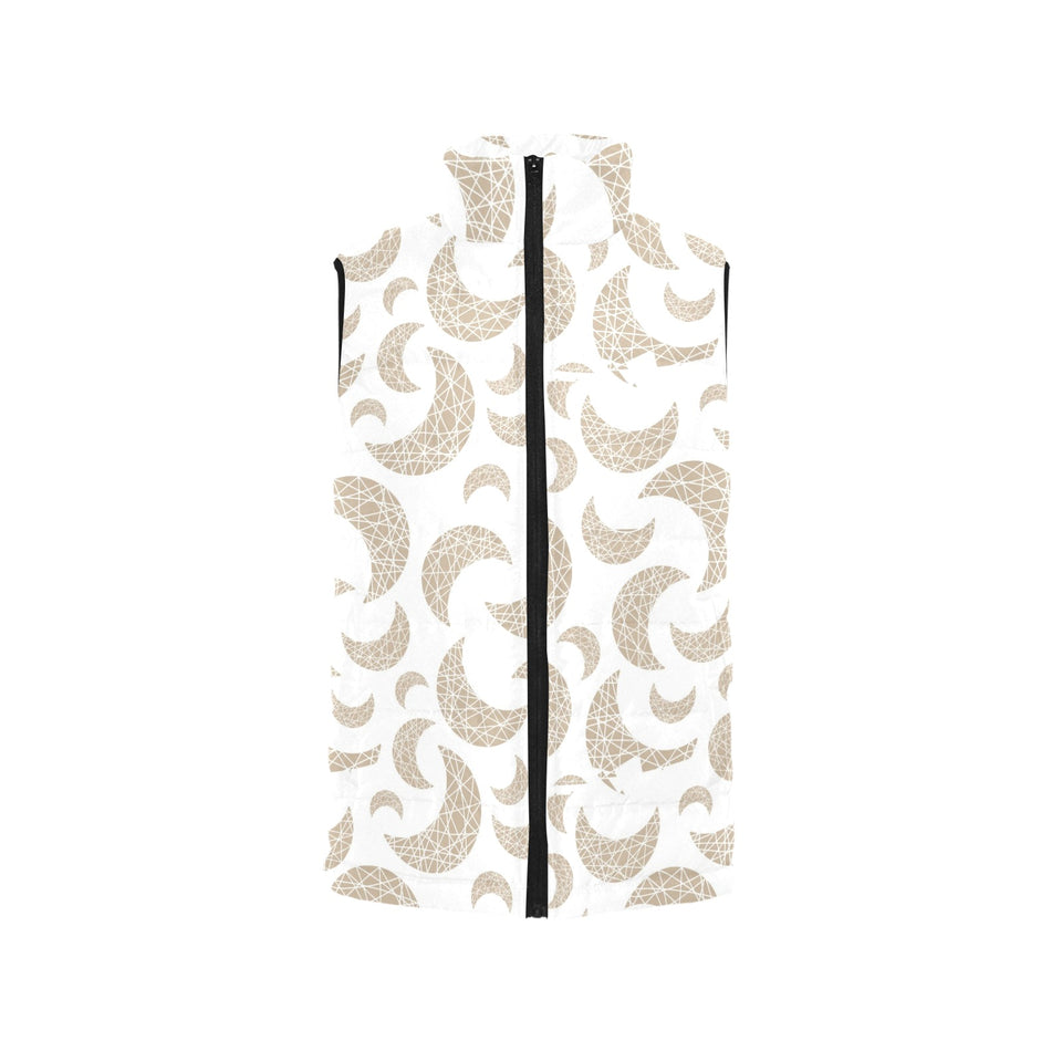 Cool gold moon abstract pattern Men's Padded Vest