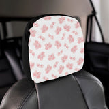 Pink sakura cherry blossom pattern Car Headrest Cover