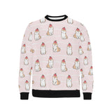 Cute Shiba Inu Dog Apple pattern Men's Crew Neck Sweatshirt