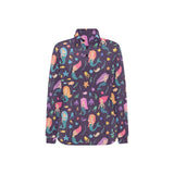 beautiful mermaid Fish jellyfish algae other marin Women's Long Sleeve Polo Shirt