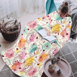 Clock butterfly pattern Blanket Robe with Sleeves