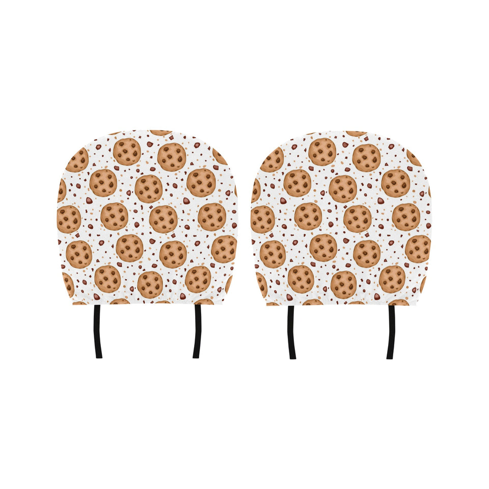 chocolate chip cookie pattern Car Headrest Cover