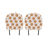 chocolate chip cookie pattern Car Headrest Cover