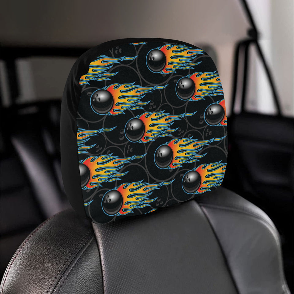 Bowling balls flame pattern Car Headrest Cover