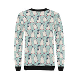 Cute Penguin pattern Women's Crew Neck Sweatshirt