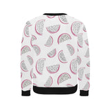 dragon fruit pattern Men's Crew Neck Sweatshirt
