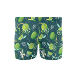 Lime ice flower pattern Men's Swimming Trunks