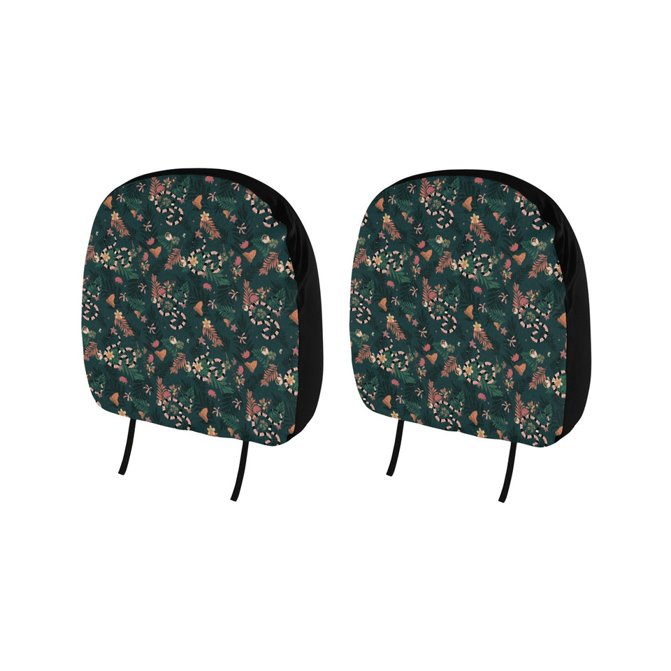 Snake forest pattern Car Headrest Cover