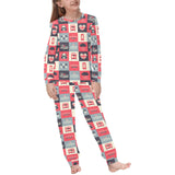 British Pattern Print Design 05 Kids' Boys' Girls' All Over Print Pajama Set