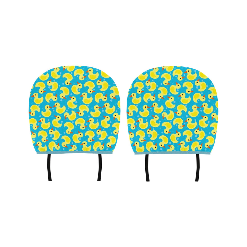 Duck Pattern Print Design 04 Car Headrest Cover