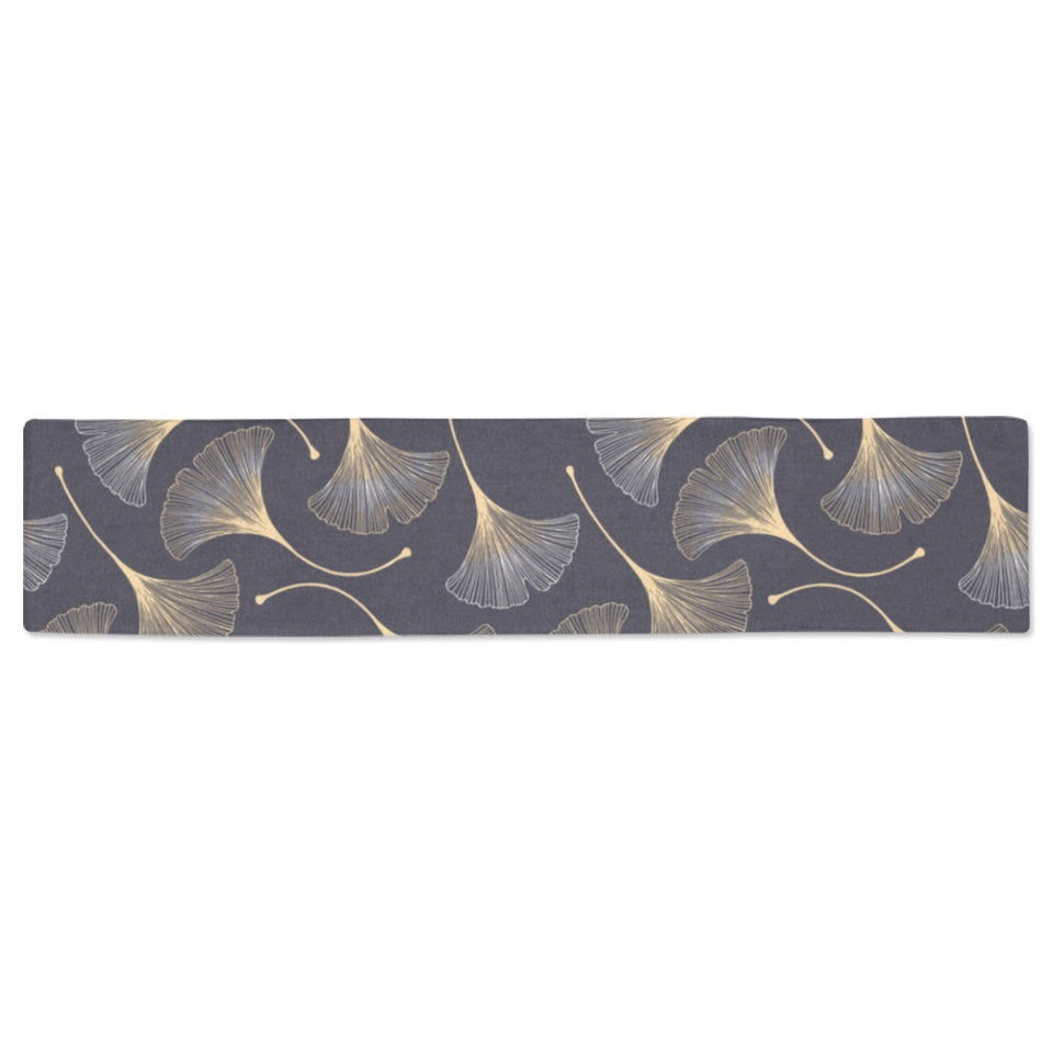 Gold ginkgo leaves Table Runner
