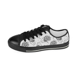 Hand drawn french fries pattern Kids' Boys' Girls' Low Top Canvas Shoes Black