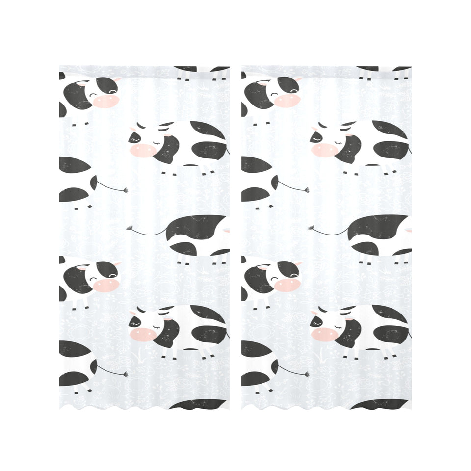 Cute cows pattern Gauze Curtain