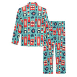 British Pattern Print Design 04 Men's Long Pajama Set