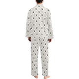Dog Paws Pattern Print Design 03 Men's Long Pajama Set