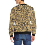 Leopard skin print Men's Crew Neck Sweatshirt