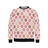 Colorful donut pattern Men's Crew Neck Sweatshirt
