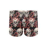 Red snake skull pattern Men's Swimming Trunks