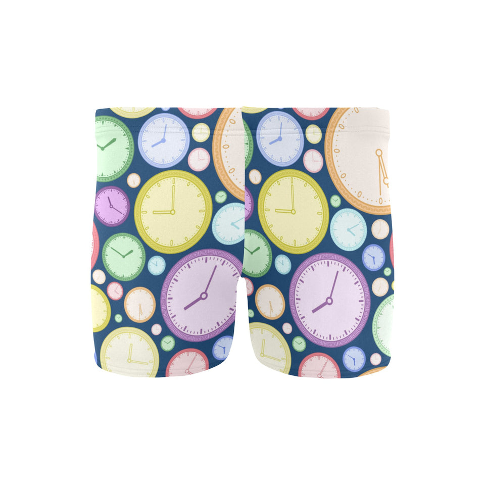 Colorful clock background Men's Swimming Trunks