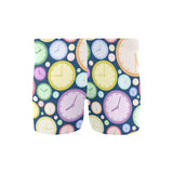 Colorful clock background Men's Swimming Trunks