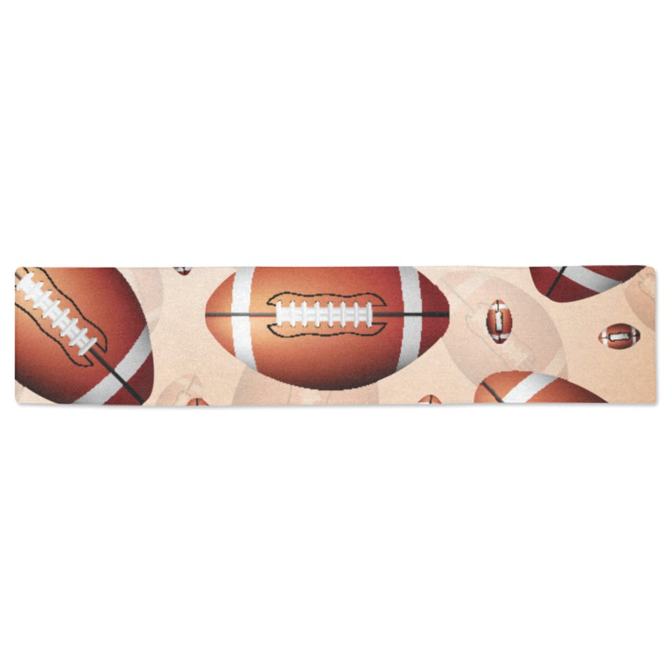 American football ball design pattern Table Runner