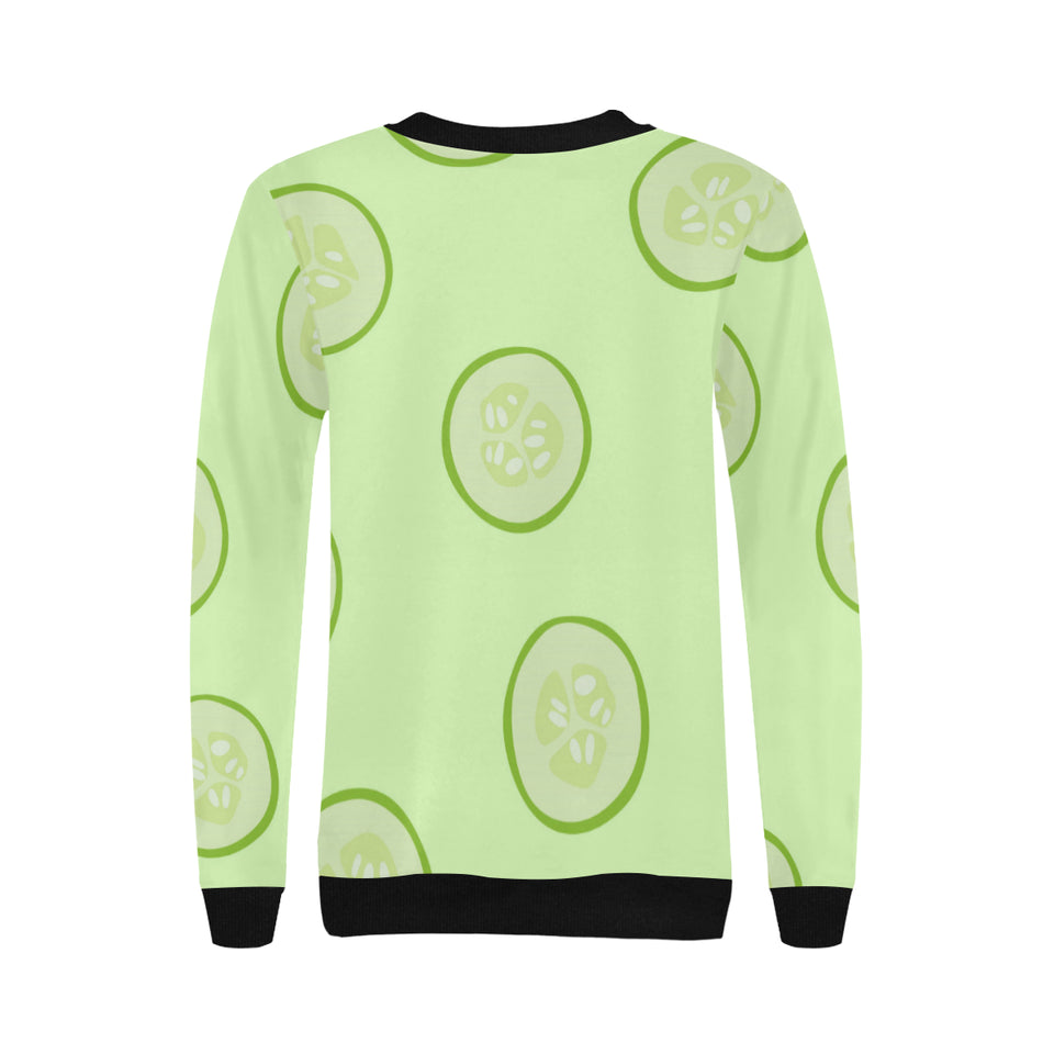 Cucumber pattern Women's Crew Neck Sweatshirt