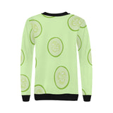 Cucumber pattern Women's Crew Neck Sweatshirt