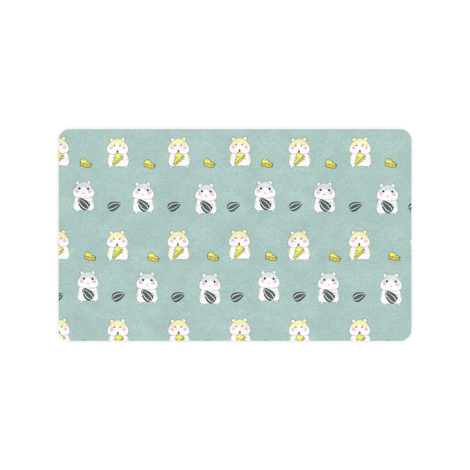 Cute hamster cheese pattern Doormat