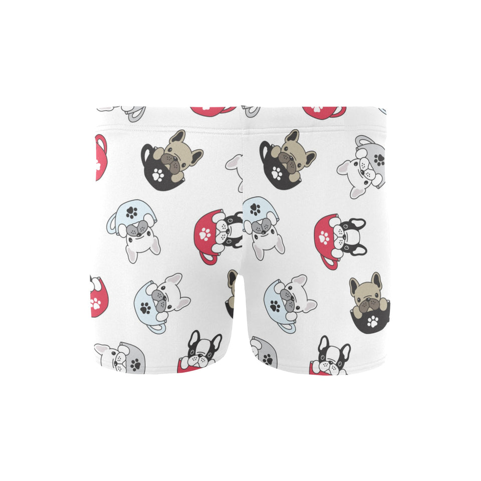 French bulldog cup paw pattern Men's Swimming Trunks