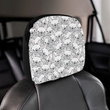 Cute french bulldog head pattern Car Headrest Cover