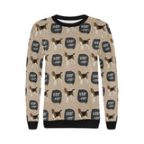 Beagle pattern Women's Crew Neck Sweatshirt