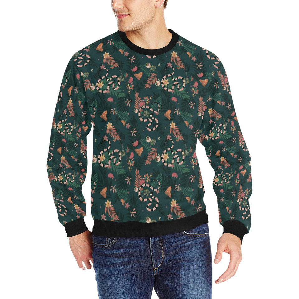 Snake forest pattern Men's Crew Neck Sweatshirt