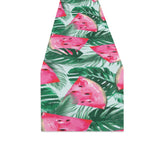 Watermelons tropical palm leaves pattern Table Runner