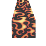 Fire flame dark pattern Table Runner