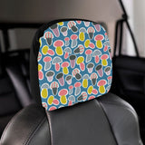 Colorful mushroom design pattern Car Headrest Cover