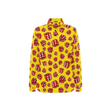 Dice Pattern Print Design 04 Women's Long Sleeve Polo Shirt