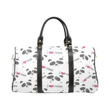 Hand Drawn faces of pandas pattern Travel Bag