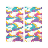 Colorful crow illustration pattern Gauze Curtain