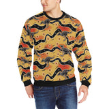 Kangaroo Australian aboriginal art pattern Men's Crew Neck Sweatshirt