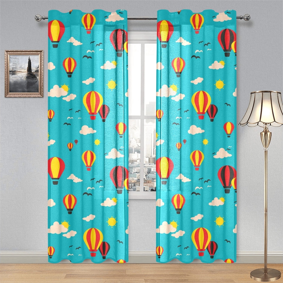 Hot Air Balloon Sky Pattern Gauze Curtain
