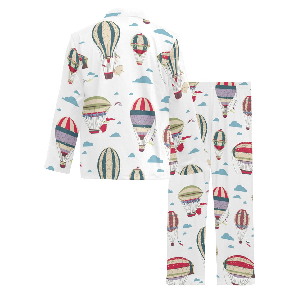 Hot air balloon pattern Men's Long Pajama Set