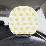 hand drawn sun pattern Car Headrest Cover