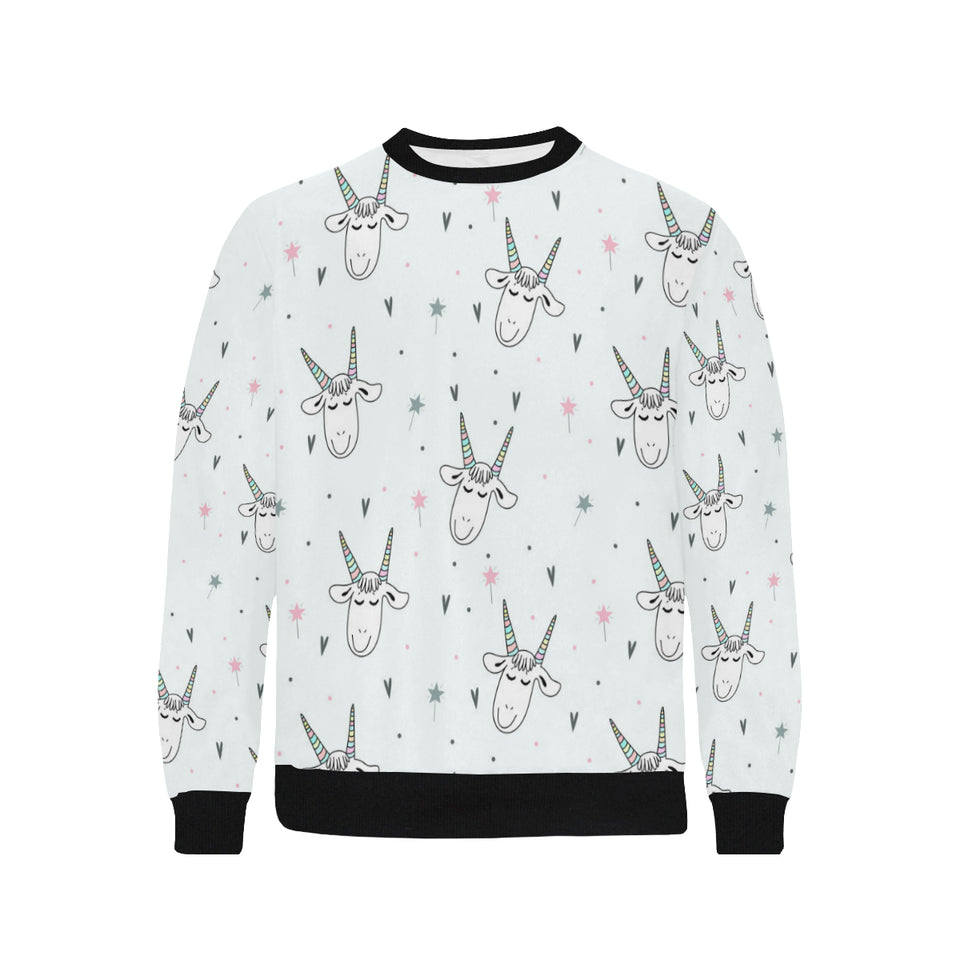 Cute goat design pattern Men's Crew Neck Sweatshirt