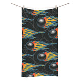 Bowling balls flame pattern Bath Towel